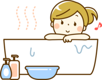 イラスト：入浴中