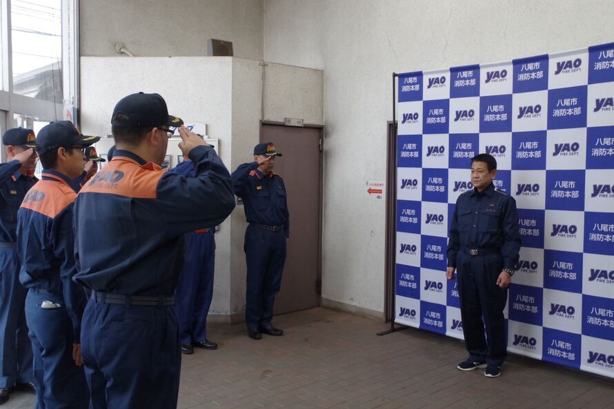 写真:市長激励の様子