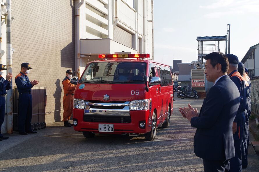 写真:出発時