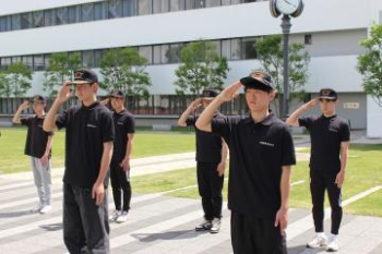 写真:規律訓練の様子