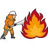 イラスト：消火活動