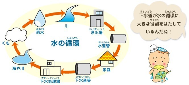 イラスト：水の循環