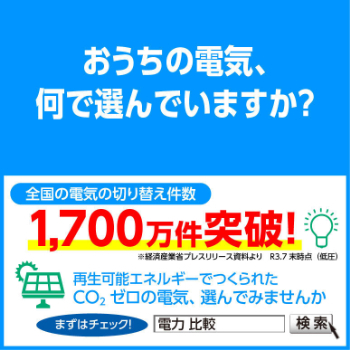 写真：おうちの電気、何で選んでいますか？