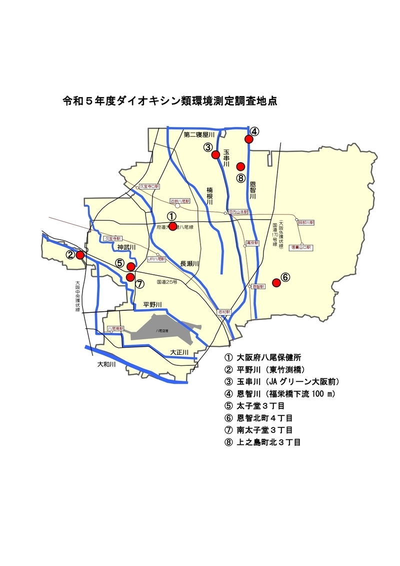 地図：令和4年度測定地点