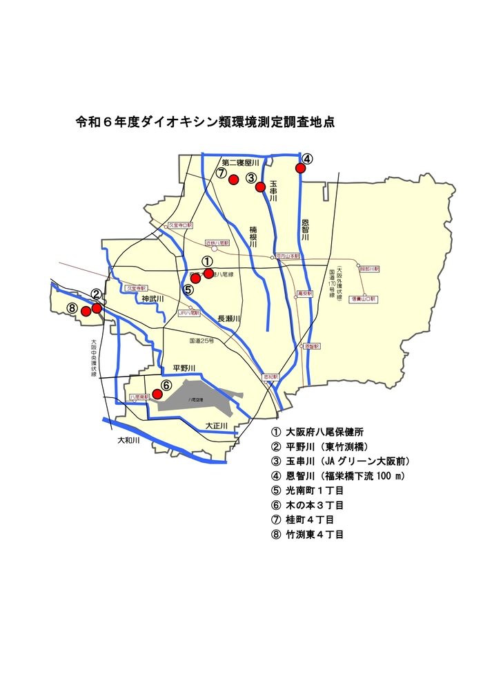 地図：令和6年度測定地点