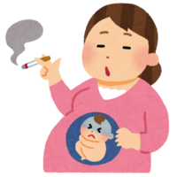 イラスト:妊娠中の喫煙