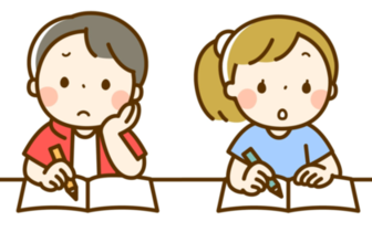 手紙を書く子どもの画像