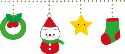 クリスマス飾りのイラスト