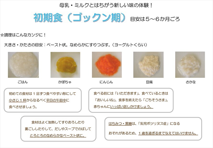 写真：母乳・ミルクとはちがう新しい味の体験