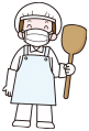 イラスト：給食のおばさん