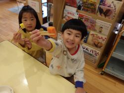 スポンジがつかめてにっこり