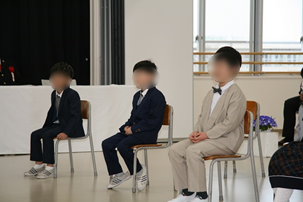 写真:入学式のようす