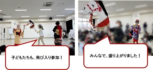 写真：児童も飛び入り参加