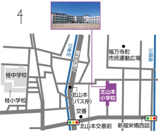 地図：北山本小学校