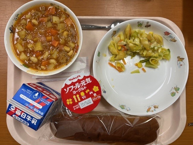 写真：給食献立 4月18日