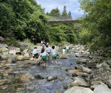 写真：川遊びの様子