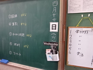 写真：学力テスト