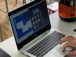 写真：オンライン学活