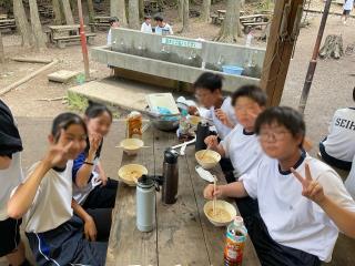 写真：朝のつどい／野外炊飯5