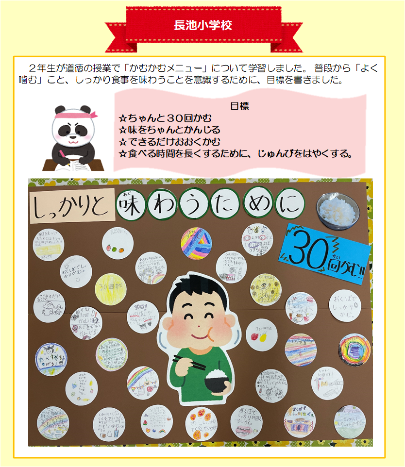 写真：長池小学校の作品