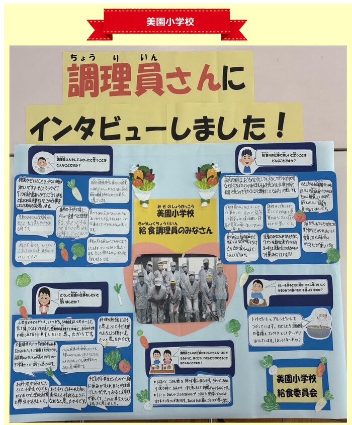 写真：美園小学校の作品