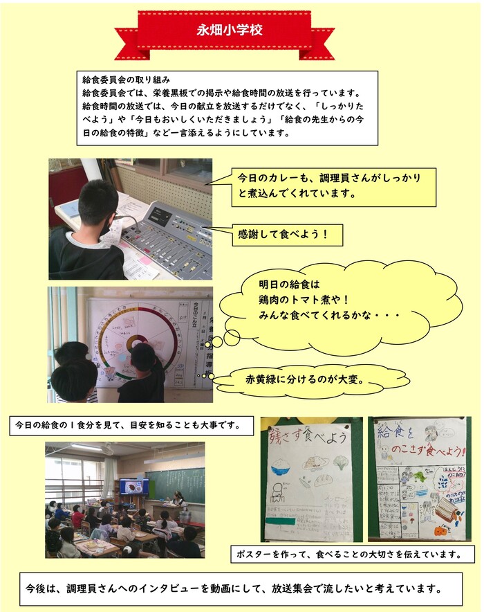 写真：永畑小学校の作品