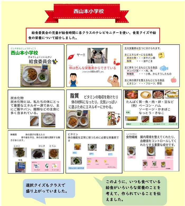 写真：西山本小学校の作品