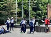 写真:山登り出発