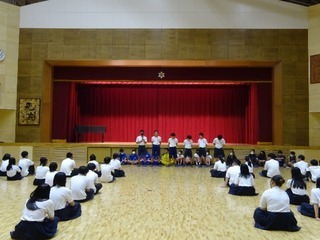 写真：部活動壮行会1