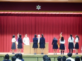 写真：後期生徒会役員 認証式2