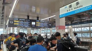 写真:博多から新幹線で大阪へ