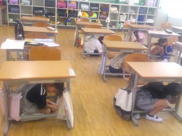 画像：避難訓練
