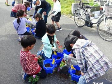 写真：「人権の花」運動1