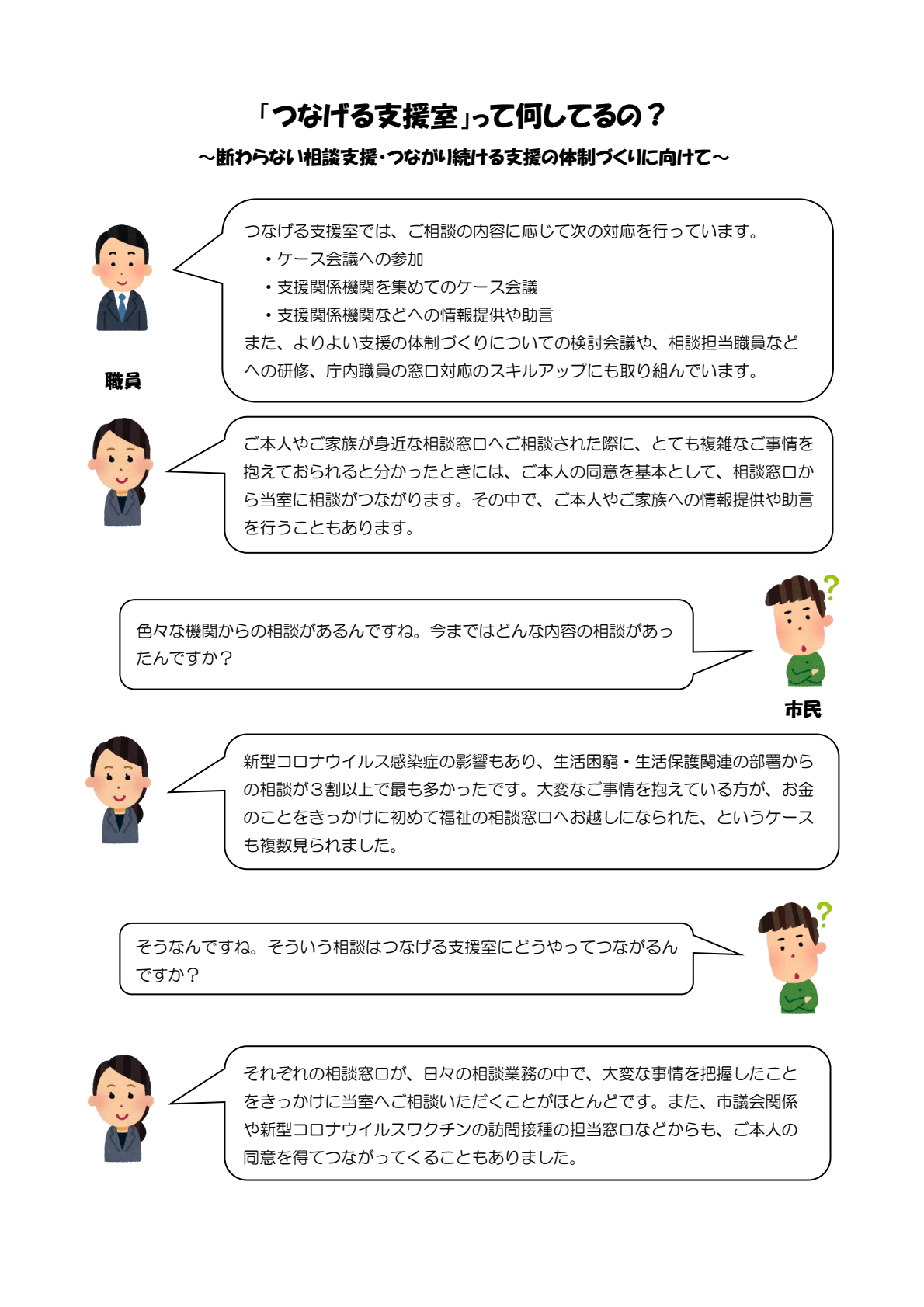 写真：つなげる支援室の取組みについての説明1