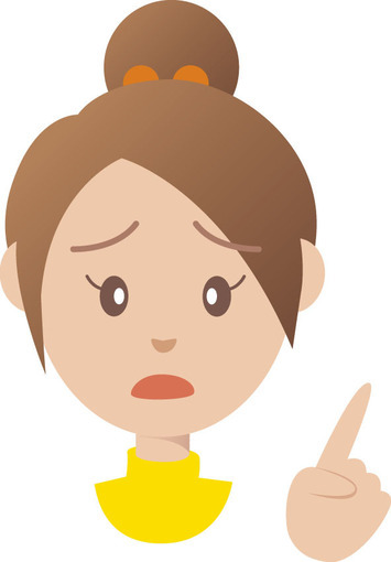 イラスト：悩む女性