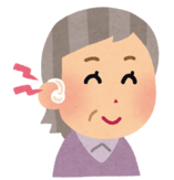 イラスト:聴覚障がい者の老人
