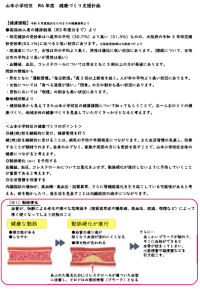 写真：令和6年度山本小学校区健康づくり計画を提案