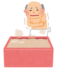 イラスト：ヒートショックの男性