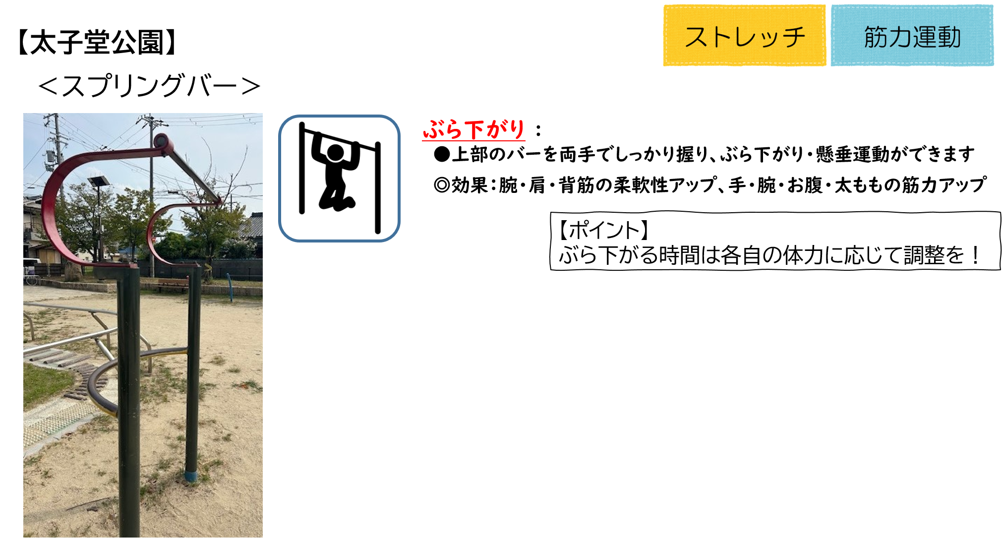 太子堂公園のスプリングバー