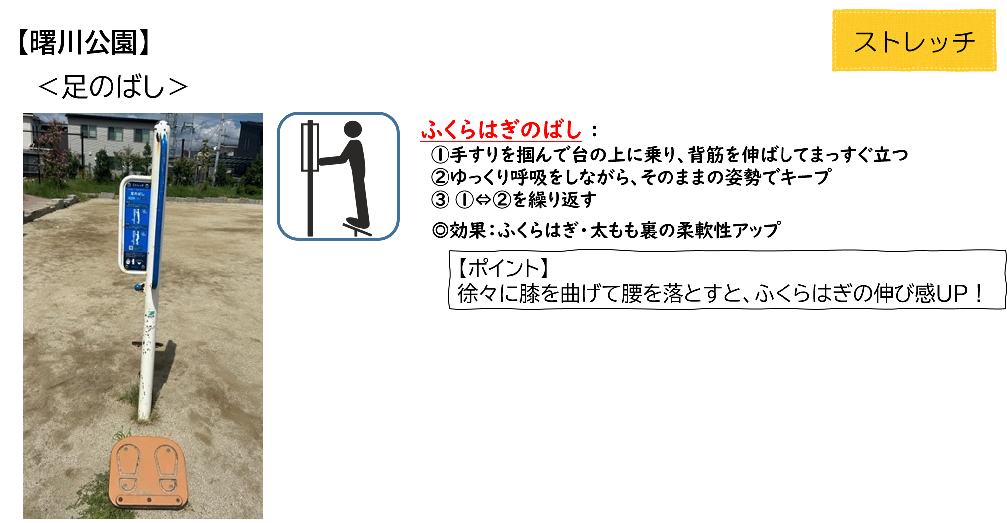 曙川公園の足のばし