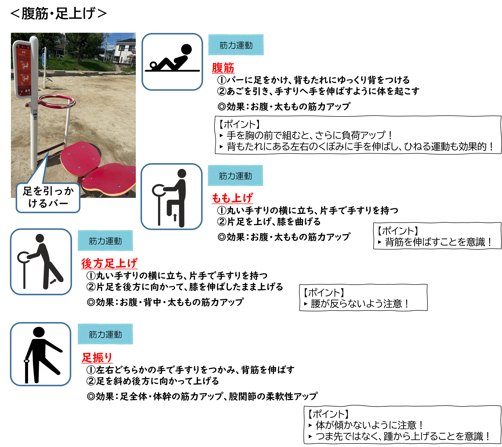 腹筋・足上げ