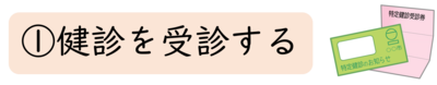 イラスト:(1)健診を受診する