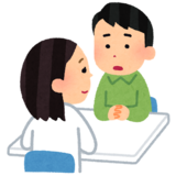 イラスト：医者に相談する男性