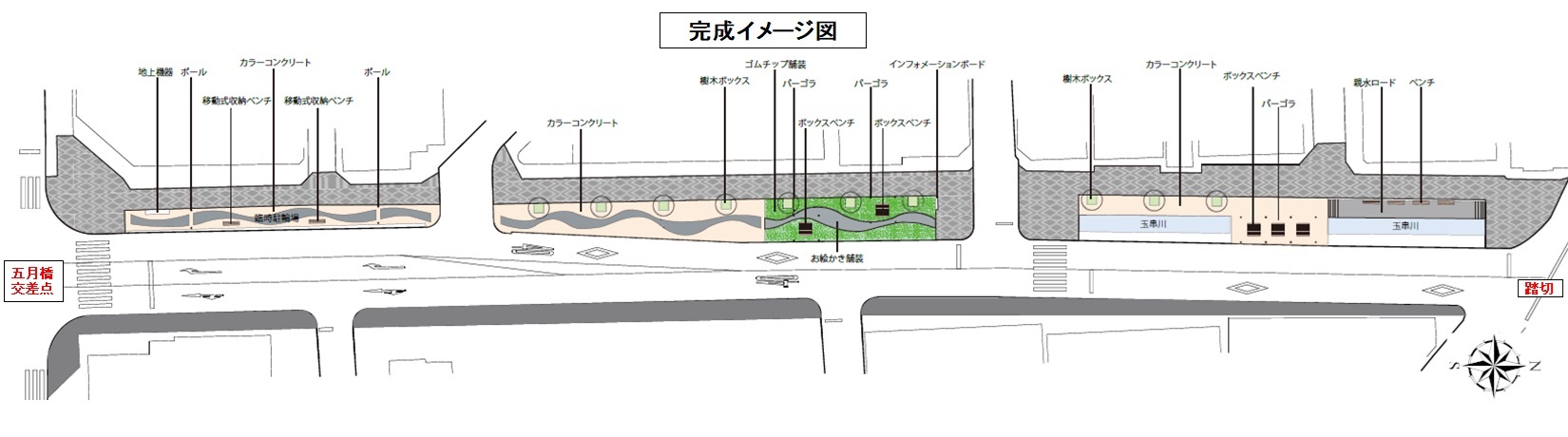 写真:道路工事の完成イメージ図\