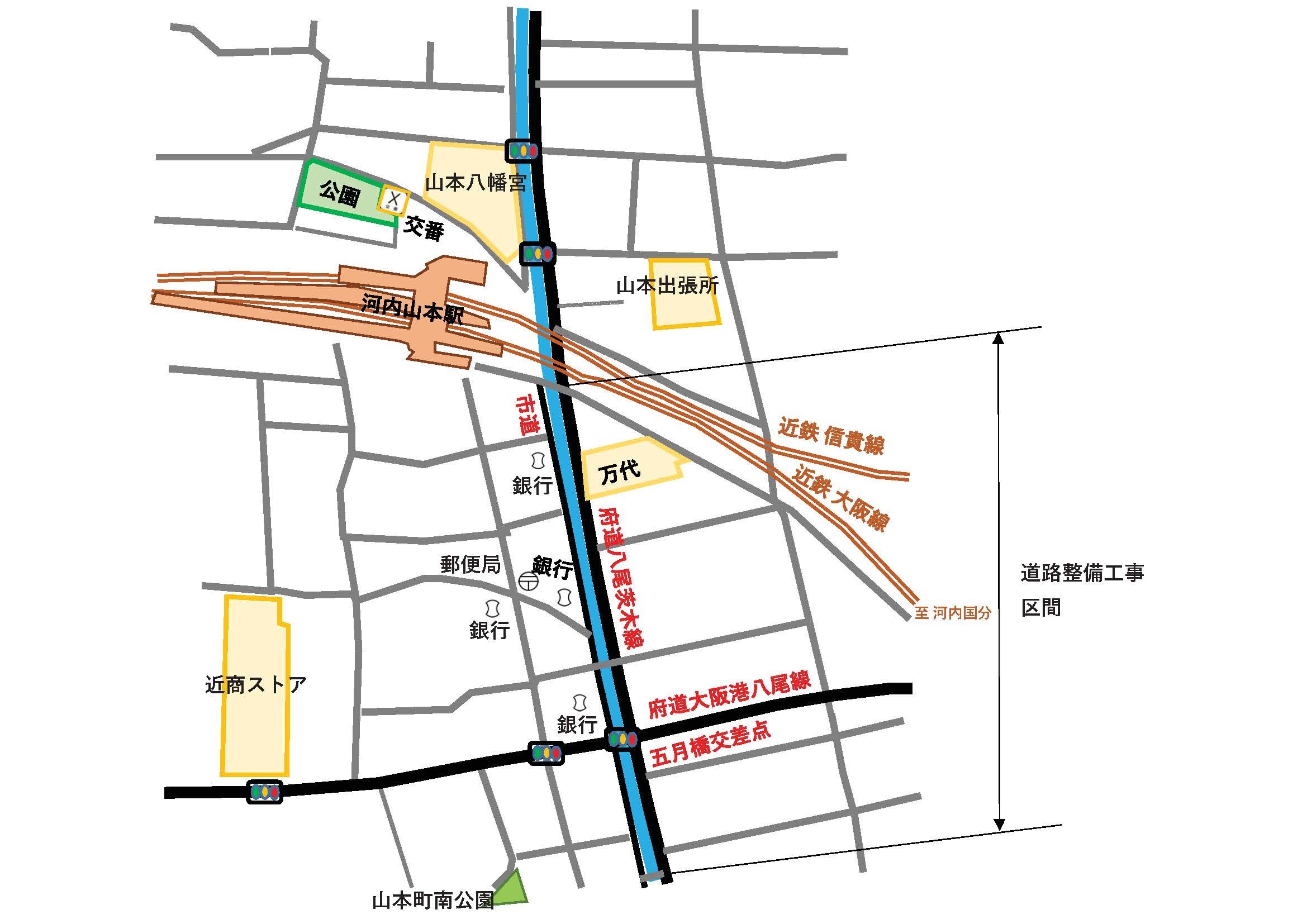 写真：道路整備位置図