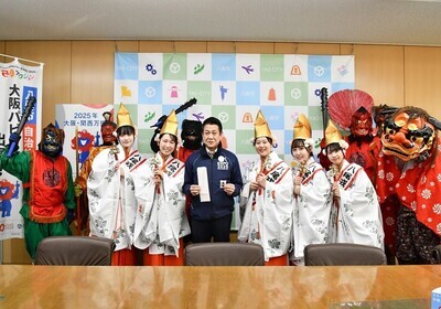 写真：大松市長　イベントでの様子1