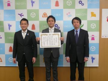 写真:感謝状贈呈式の様子