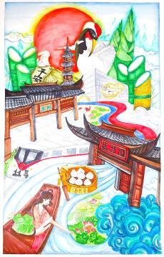 写真：嘉定区の青少年絵画作品14