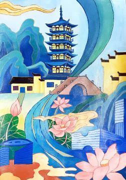写真：嘉定区の青少年絵画作品8