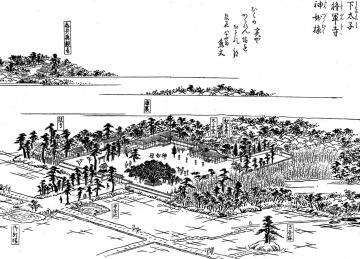 写真：河内名所図会に描かれた「大聖勝軍寺」